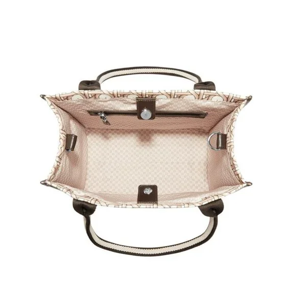 Brighton $225 Woven Hearts Canvas Carry All NWT! - Picture 5 of 5